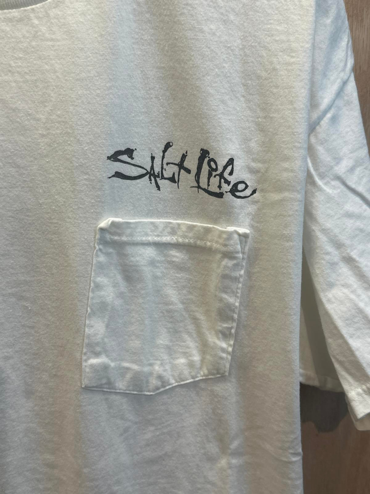 Salt Life Men's White Pocket T-Shirt Size XL