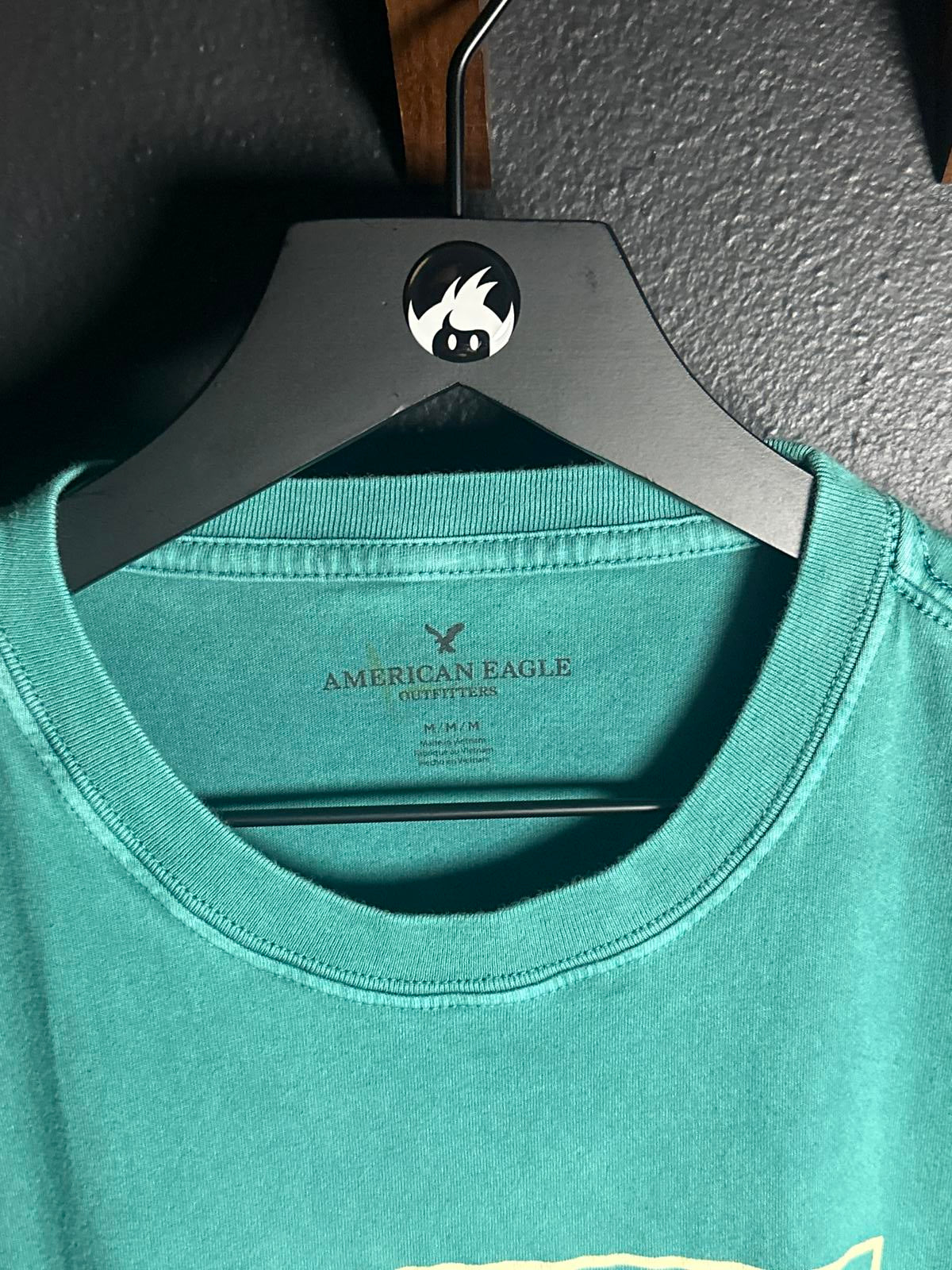 American Eagle Men's Graphic T-Shirt, Teal, Size M