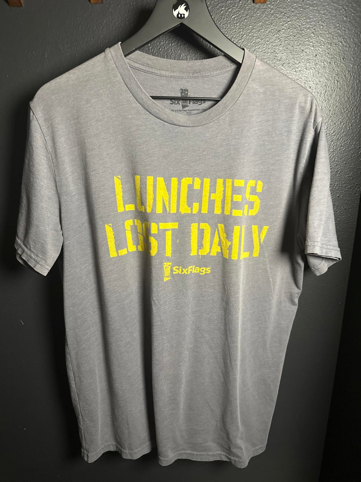 Six Flags Lunches Lost Daily T-Shirt - Gray
