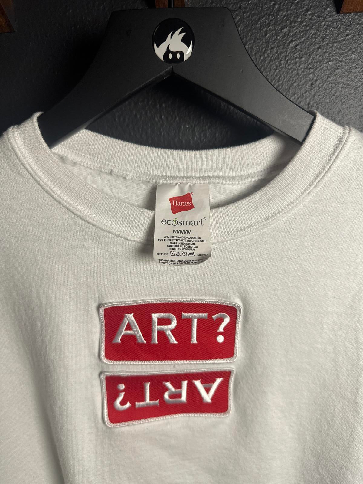 Hanes EcoSmart Sweatshirt with ART? ART? Design - White