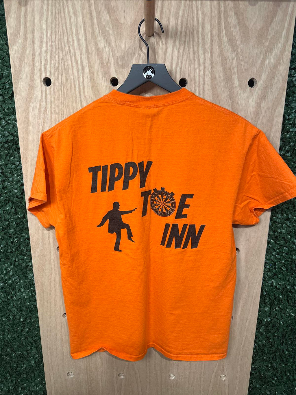Gildan Orange Tippy Toe Inn Graphic T-Shirt with Pocket