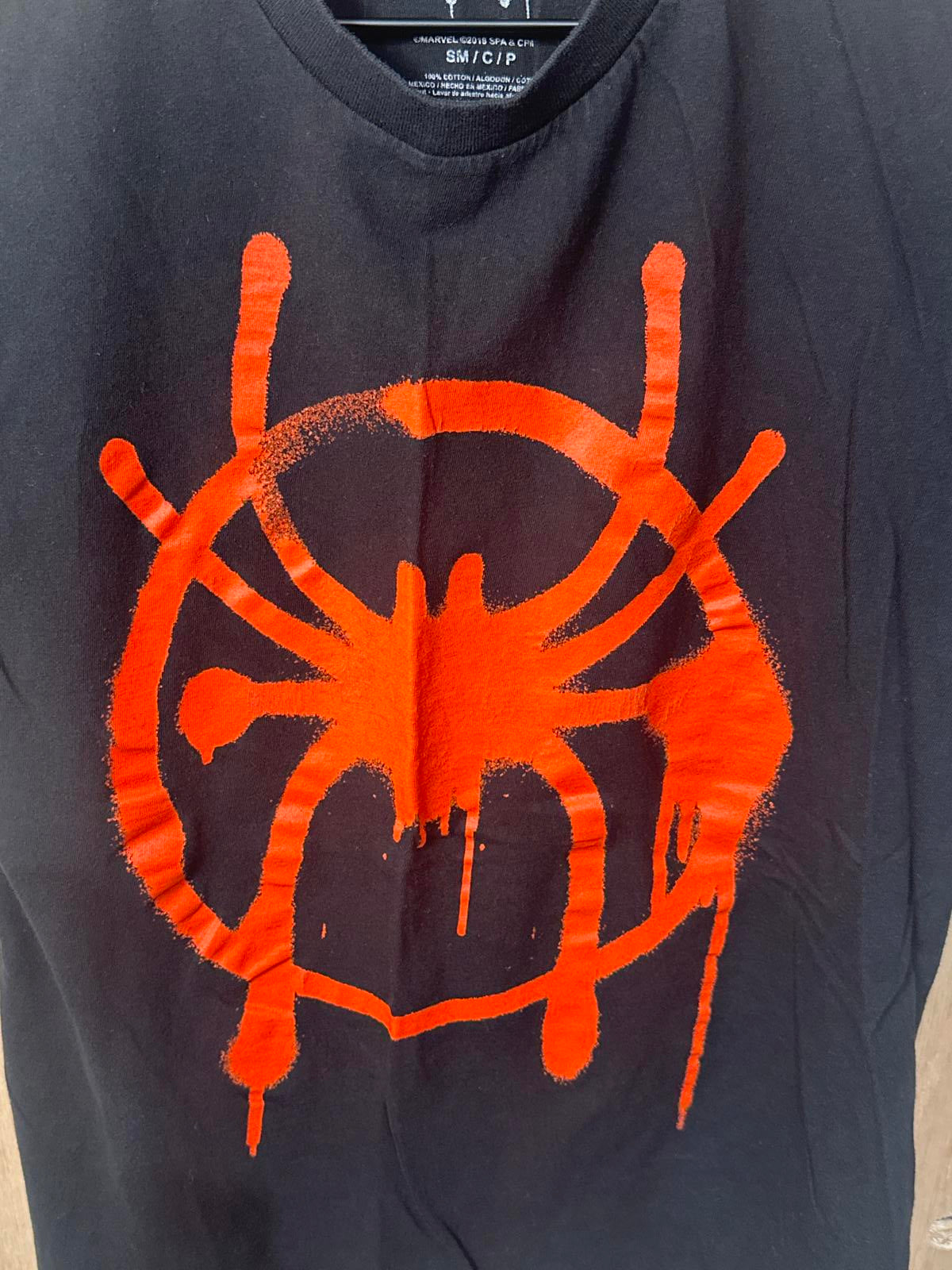 Spider-Man Black T-Shirt with Red Spider Logo