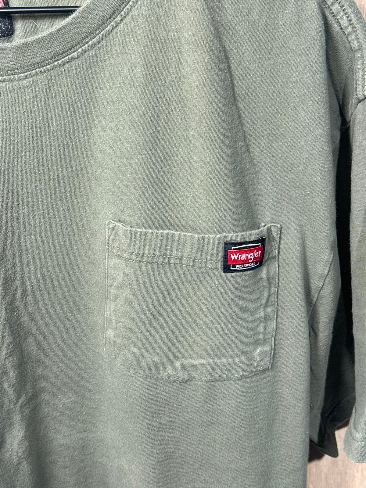 Wrangler Men's Olive Green Short Sleeve T-Shirt with Pocket