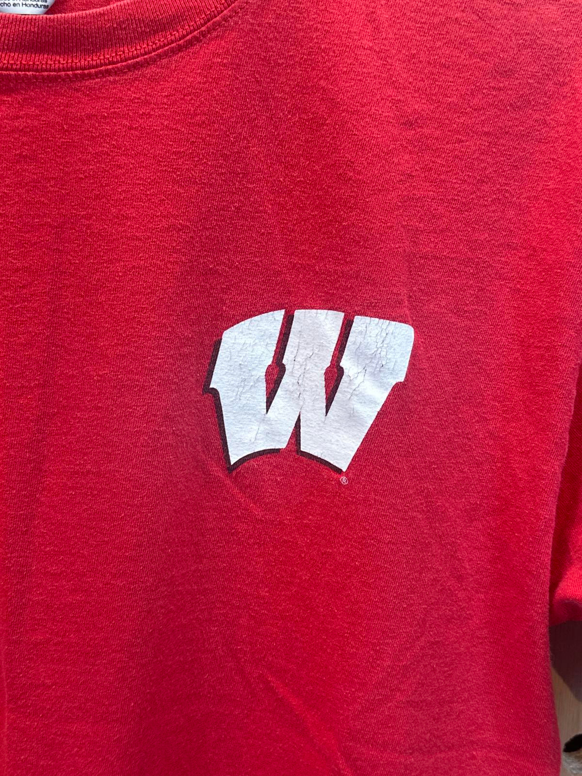 Hanes Red Wisconsin Badgers Men's T-Shirt Medium