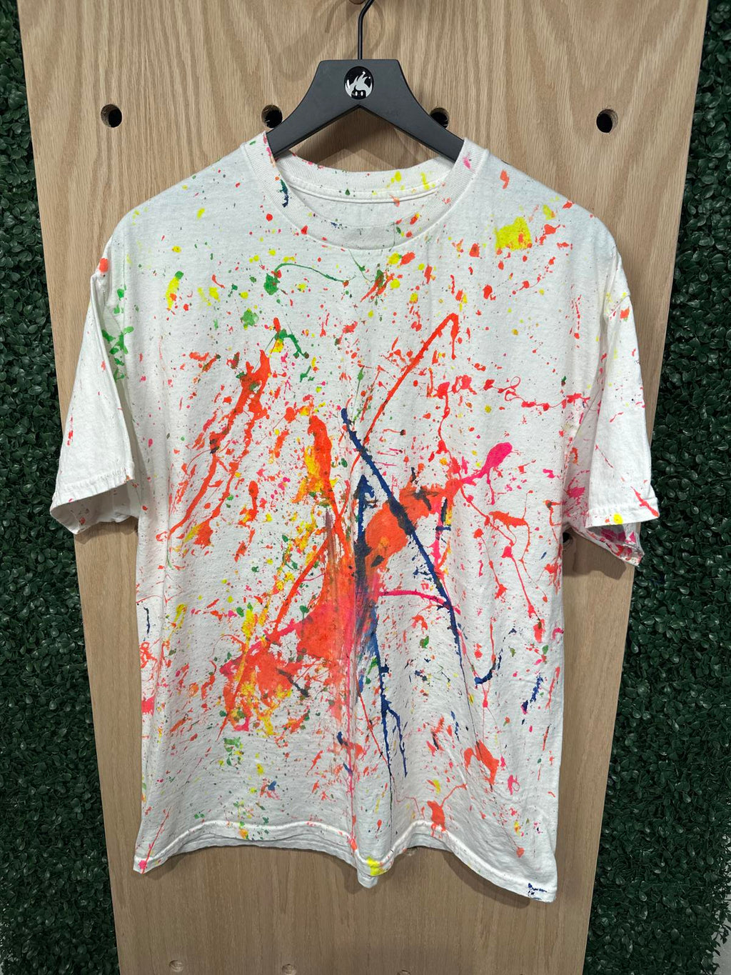 Paint Splatter Effect White T-Shirt