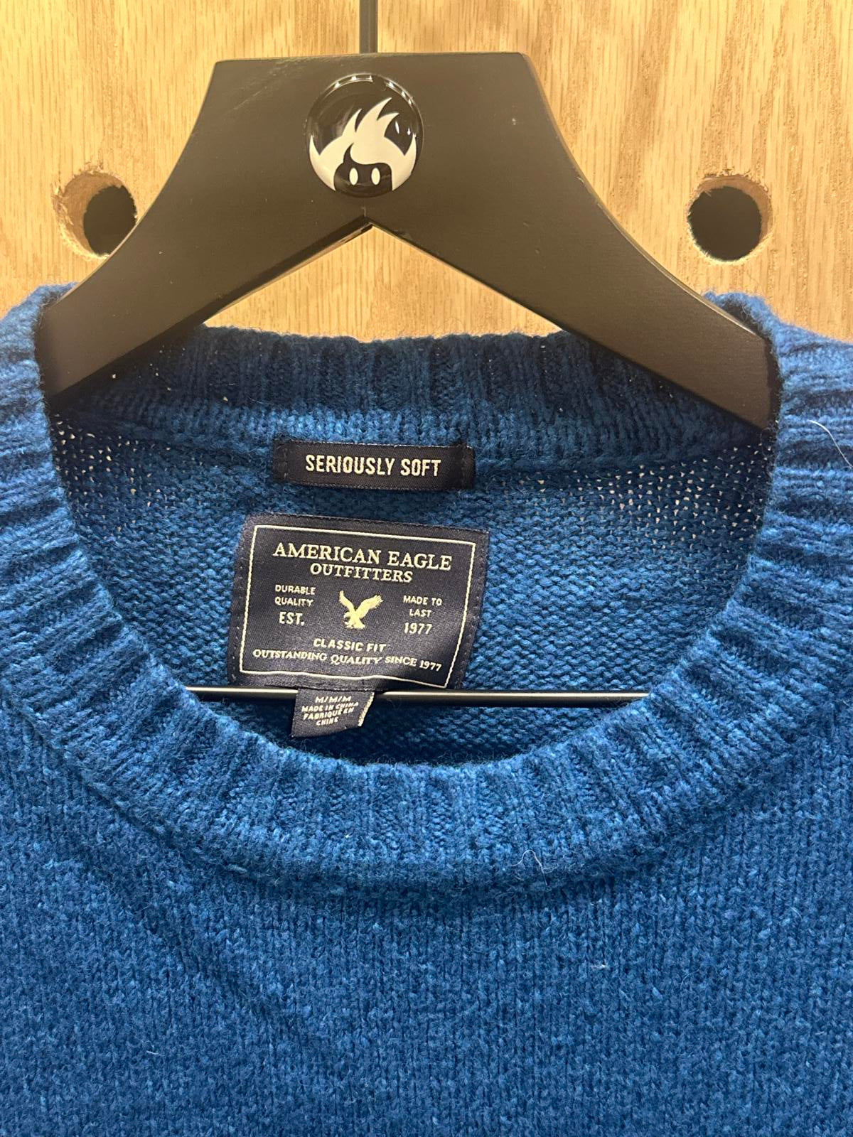 American Eagle Seriously Soft Blue Sweater - Men's Medium