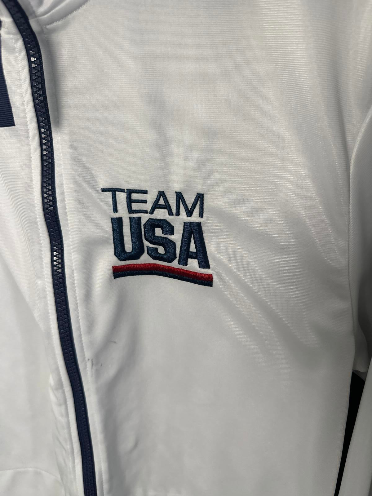 Team USA White Full-Zip Sweatshirt