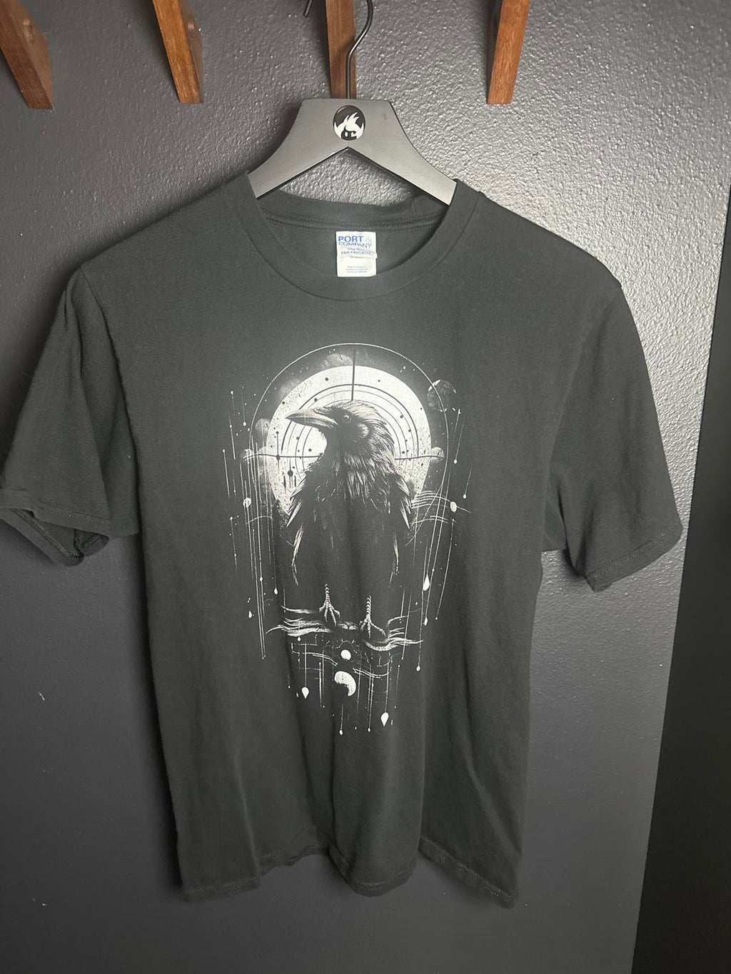 Port & Company Black Graphic Raven T-Shirt