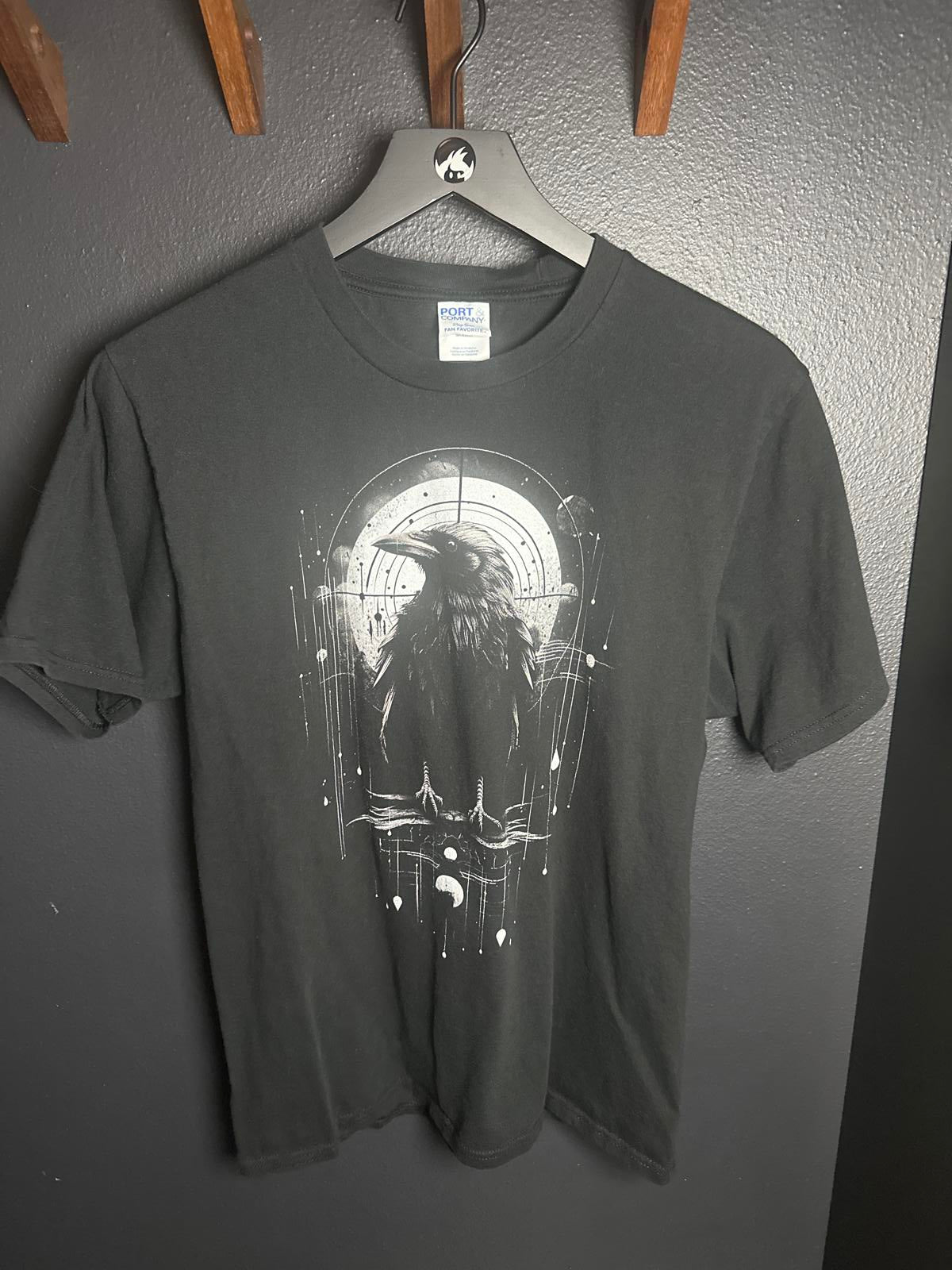 Port & Company Black Graphic Raven T-Shirt