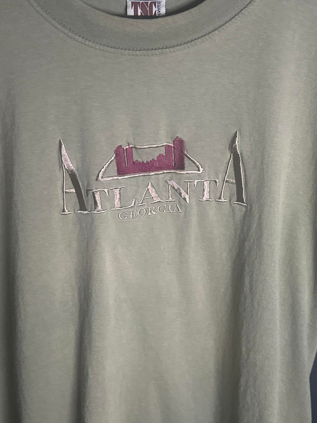 TSC Vintage Heavy Weight XL Olive Green Atlanta Georgia Embroidered T-Shirt