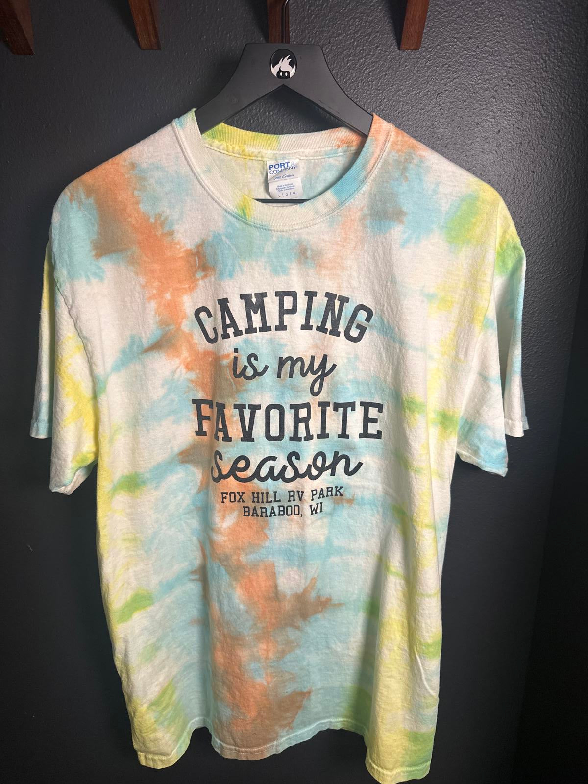 Camping is My Favorite Season Tie-Dye T-Shirt - Port Company