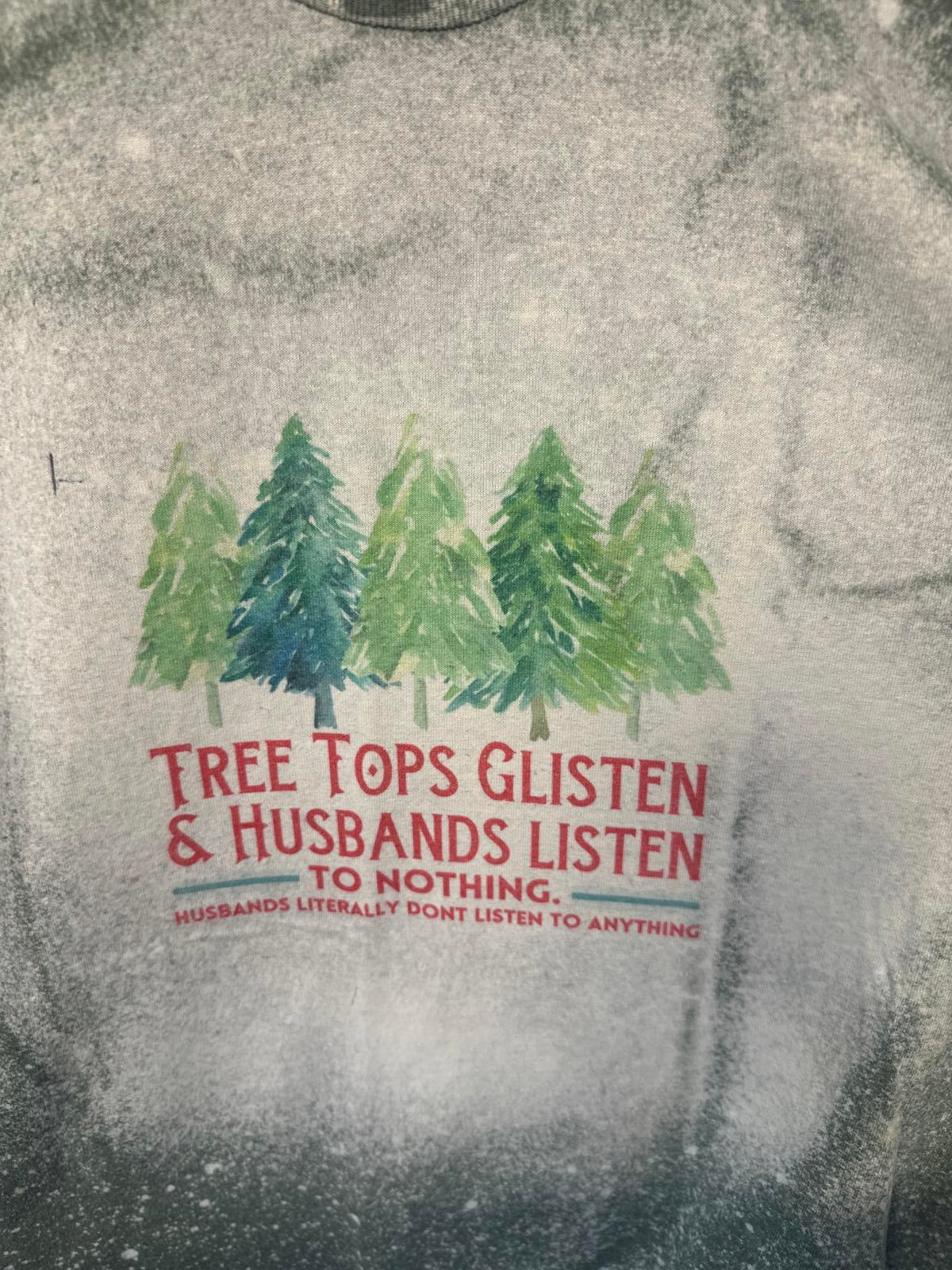 Gildan Woman's Graphic T-Shirt with Tree Tops Design