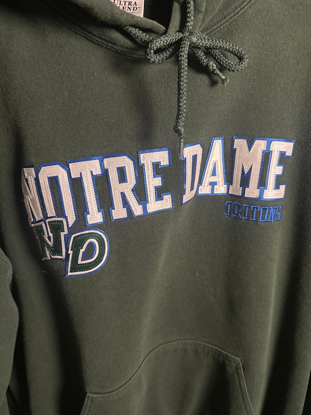 Green Notre Dame Tritons Hoodie Sweatshirt