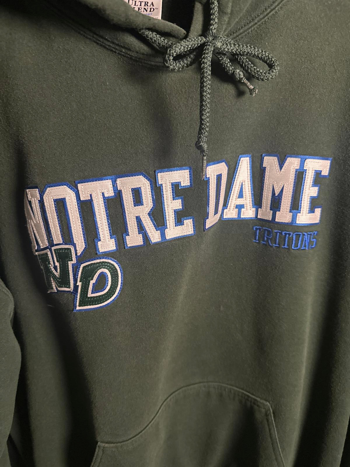 Green Notre Dame Tritons Hoodie Sweatshirt