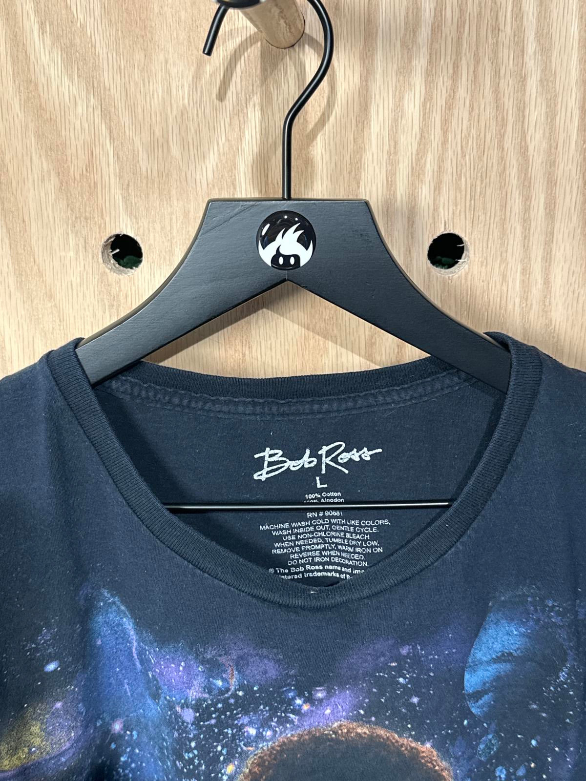 Bob Ross Graphic T-Shirt Men's Large Black Short Sleeve