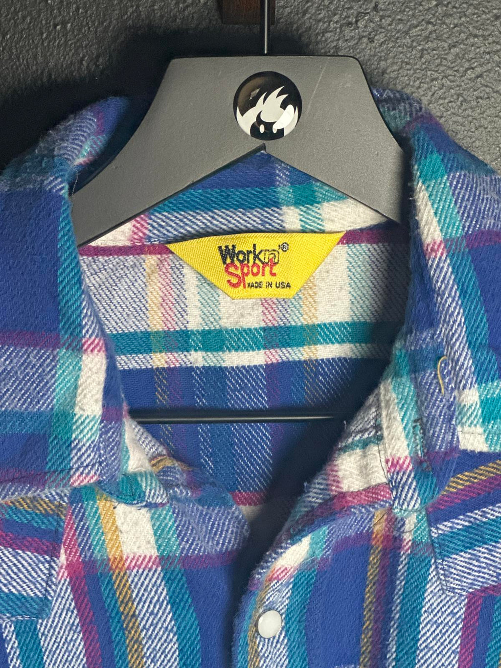 Work 'n Sport Vintage Men's Heavy Weight Plaid Flannel Shirt