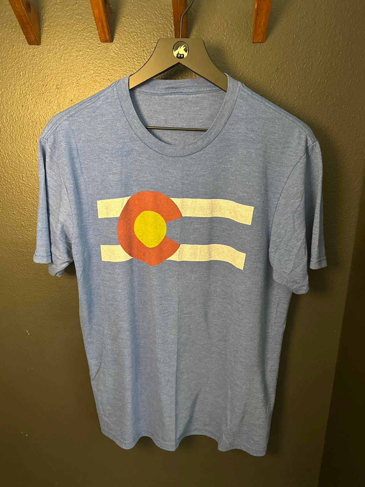 Colorado Flag Graphic T-Shirt - Soft Blue Tee