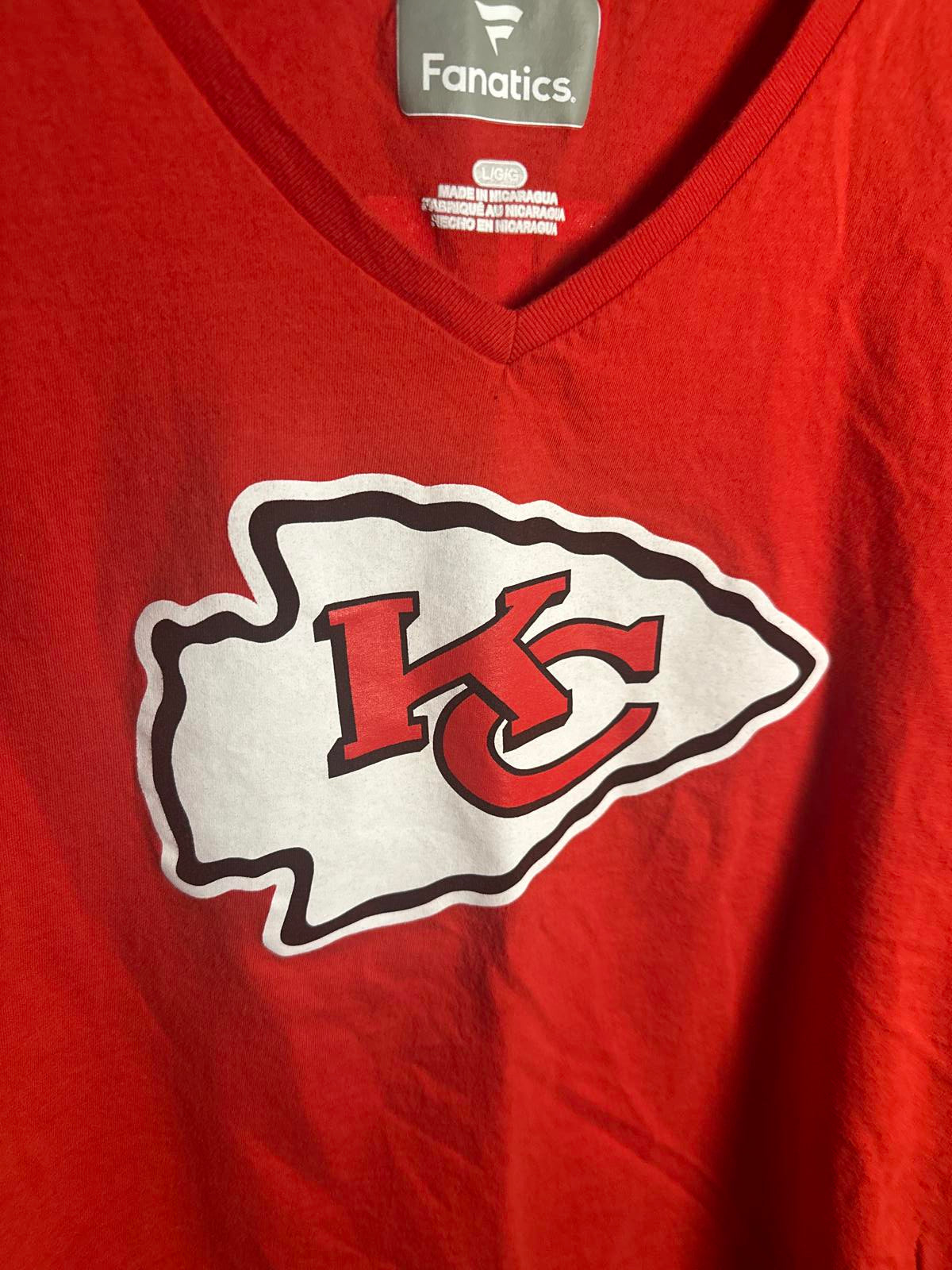 Fanatics Kansas City Chiefs V-Neck Tee - Kelce 87