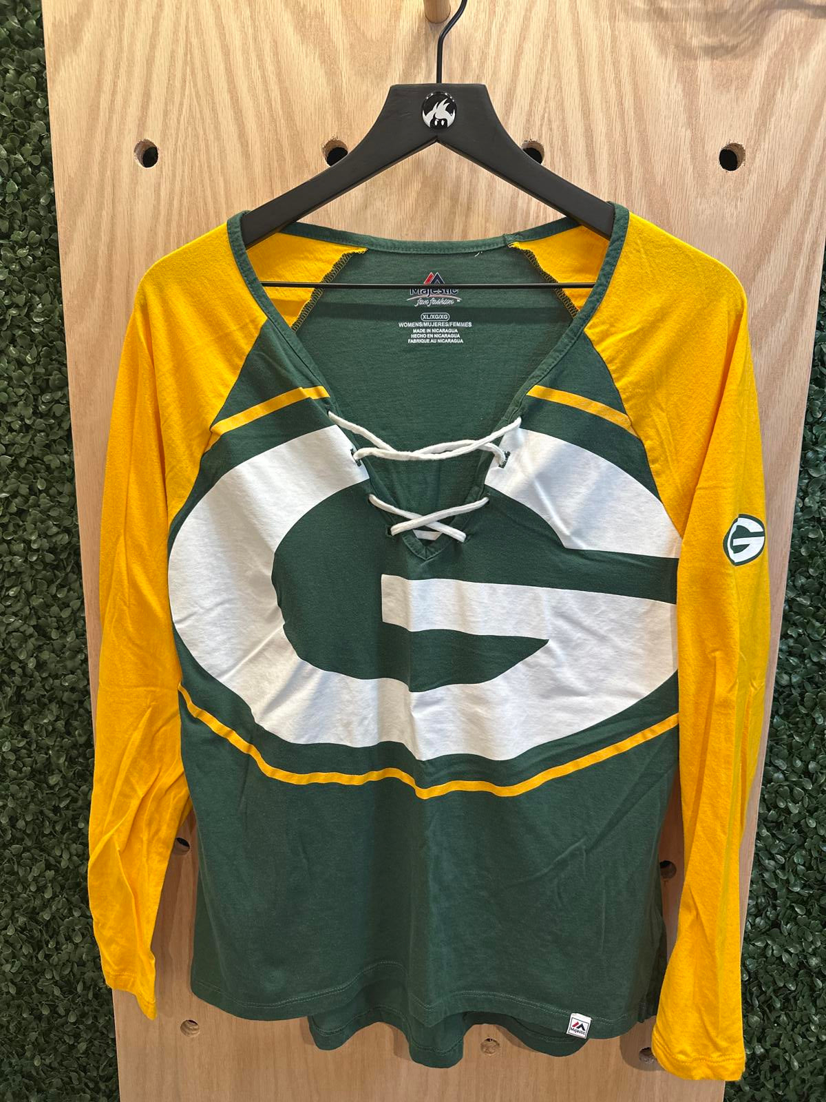 Green Bay Packers Women's Long Sleeve Lace-Up Shirt