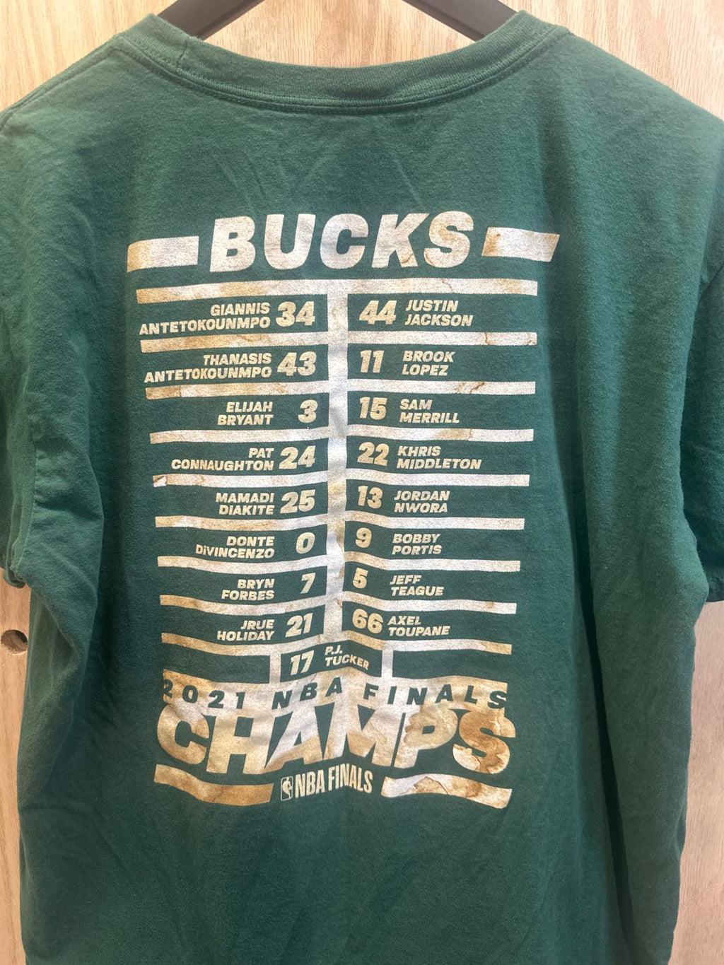Milwaukee Bucks NBA Finals Champs Green T-Shirt