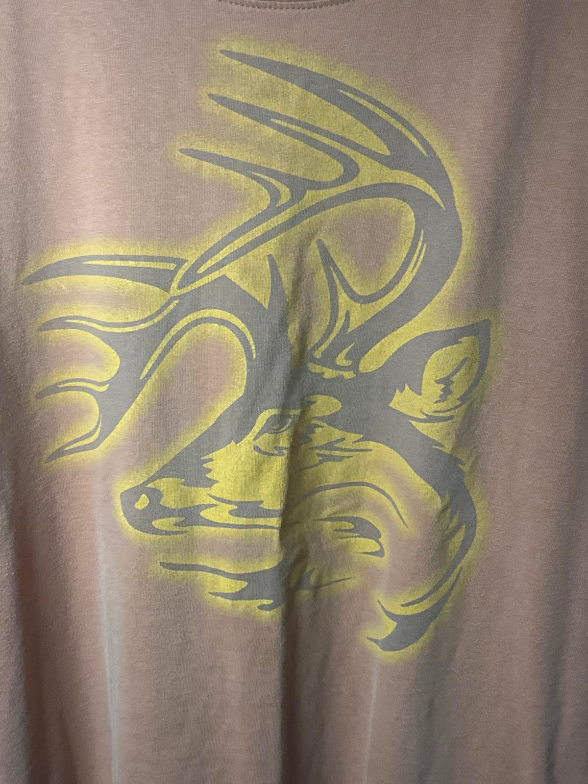 Legendary Men's Brown Graphic T-Shirt with Deer Print