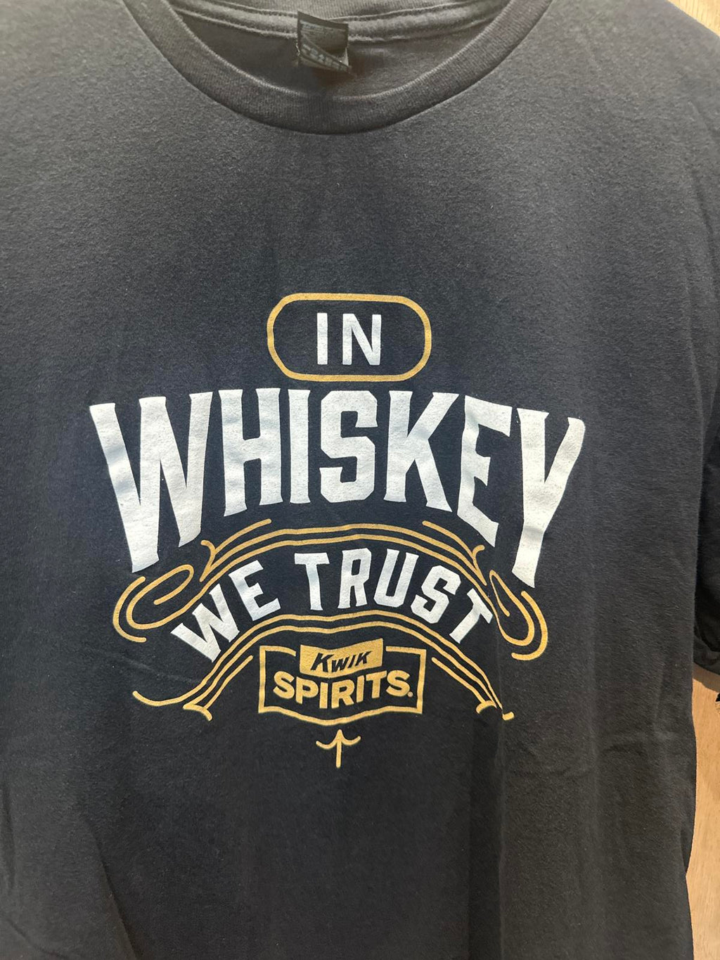 Black 'In Whiskey We Trust' Graphic T-Shirt