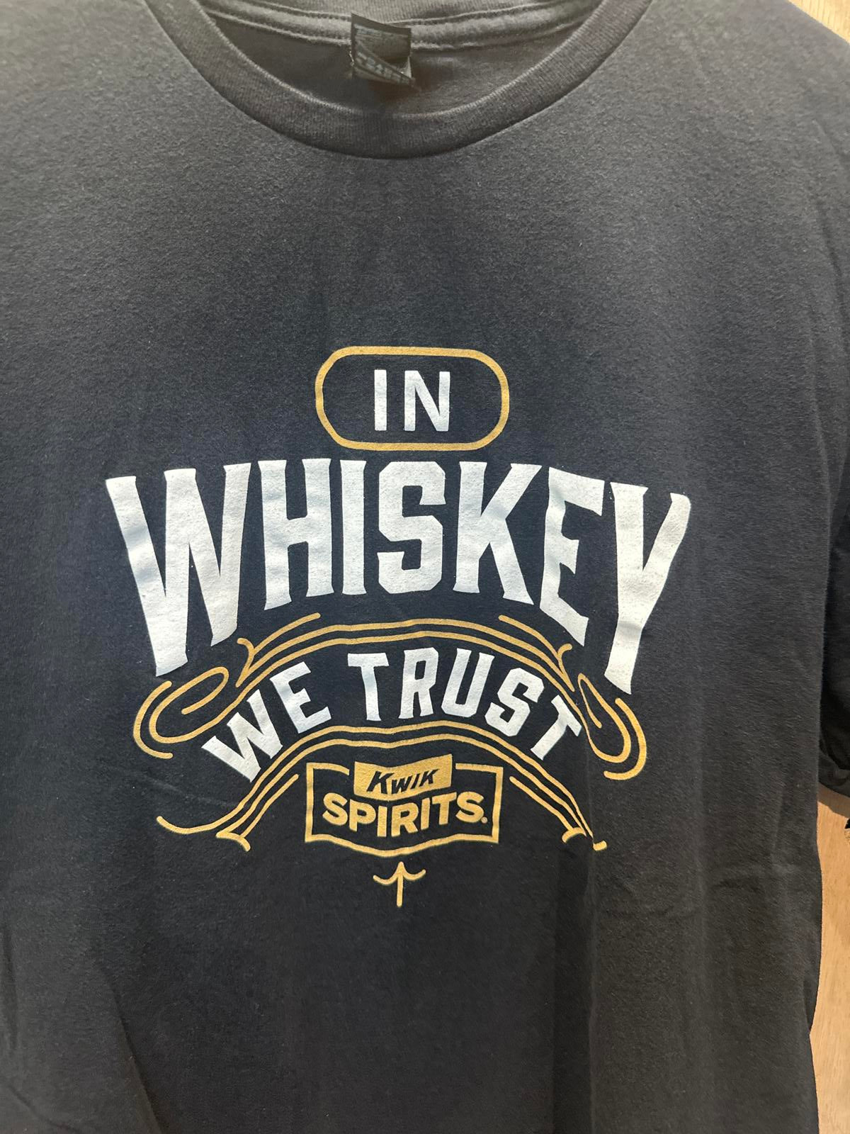 Black 'In Whiskey We Trust' Graphic T-Shirt