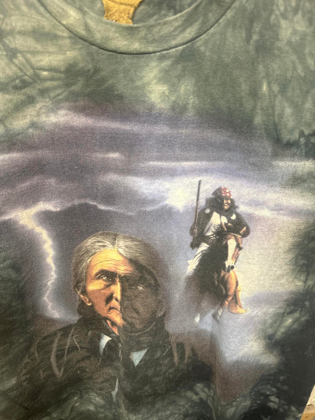 The Mountain Tie-Dye Graphic T-Shirt with Native American Design