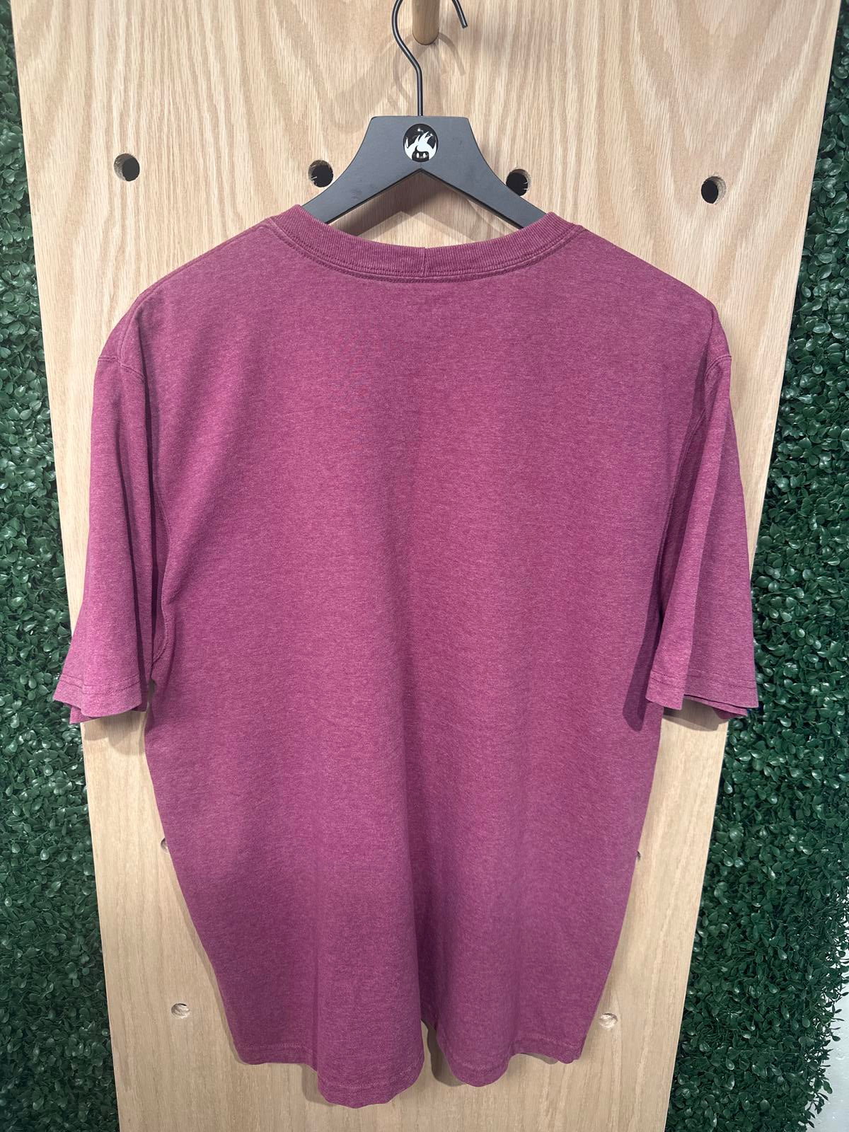Carhartt Loose Fit Short Sleeve T-Shirt with Pocket - Burgundy, Size L