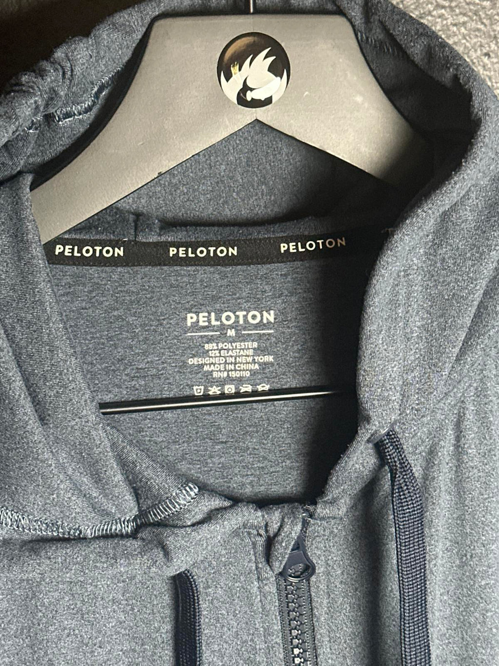 Peloton Woman's Gray Full-Zip Hoodie Sweatshirt