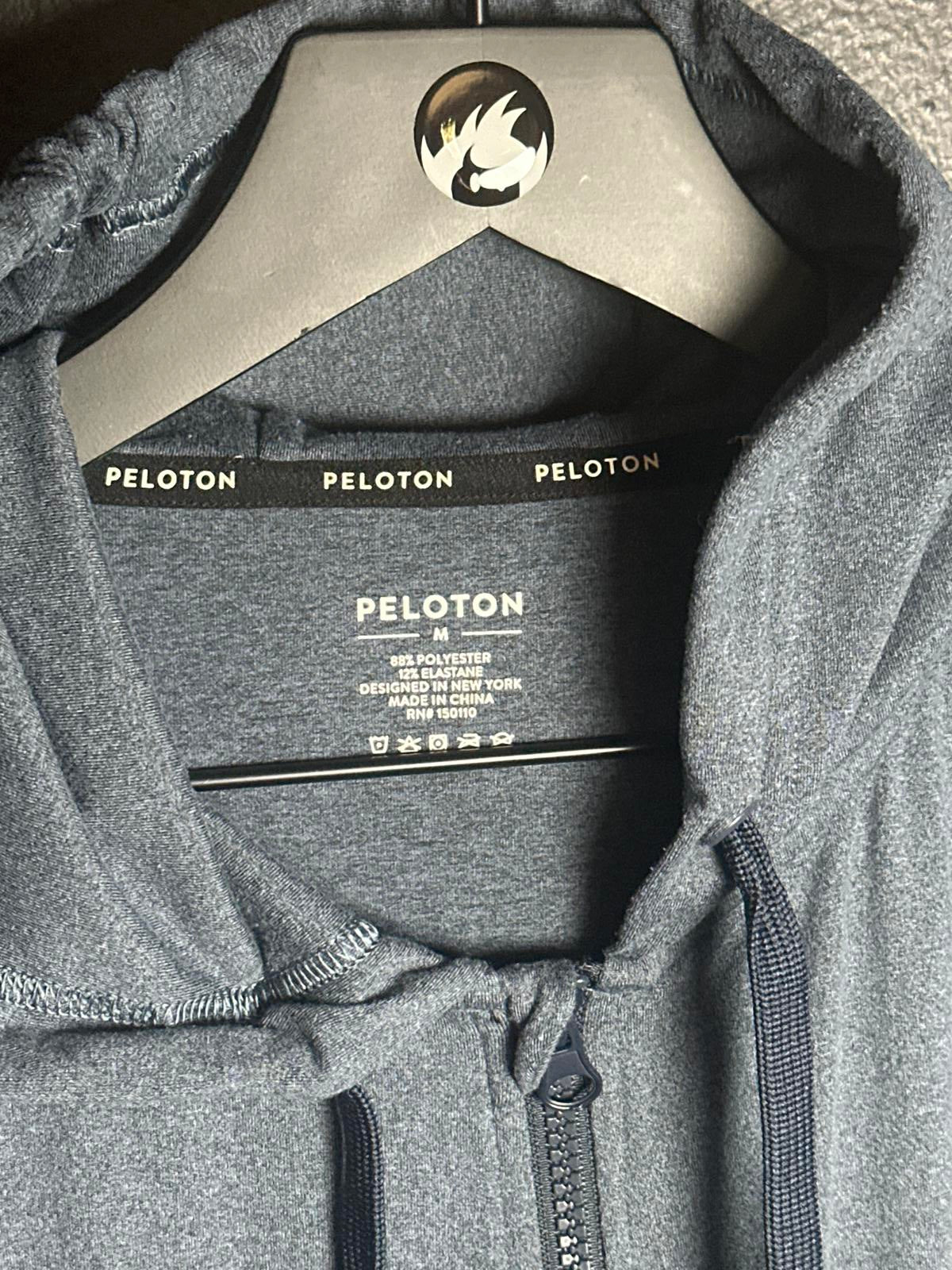 Peloton Woman's Gray Full-Zip Hoodie Sweatshirt