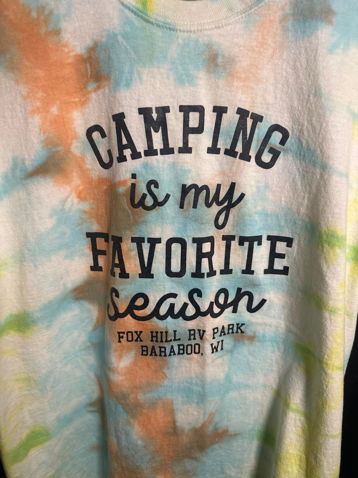 Camping is My Favorite Season Tie-Dye T-Shirt - Port Company