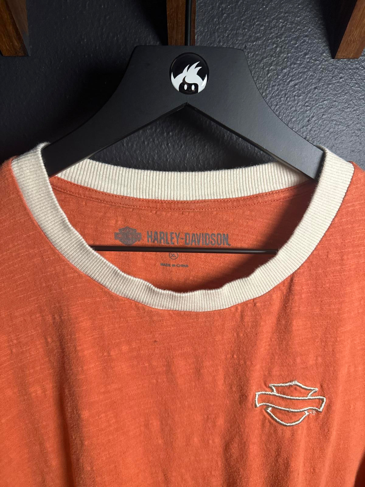 Harley-Davidson Vintage-Style Orange T-Shirt