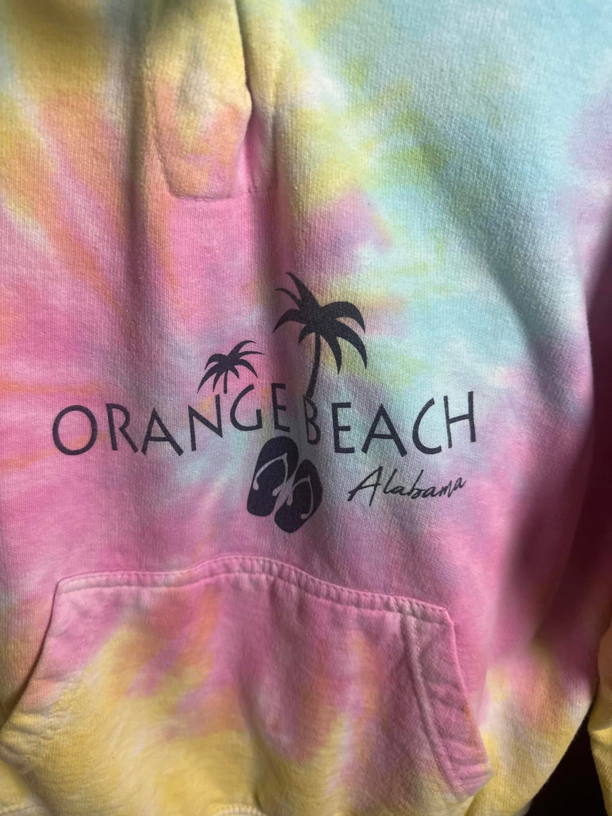 Colorful Tie-Dye Hoodie - Orange Beach Alabama