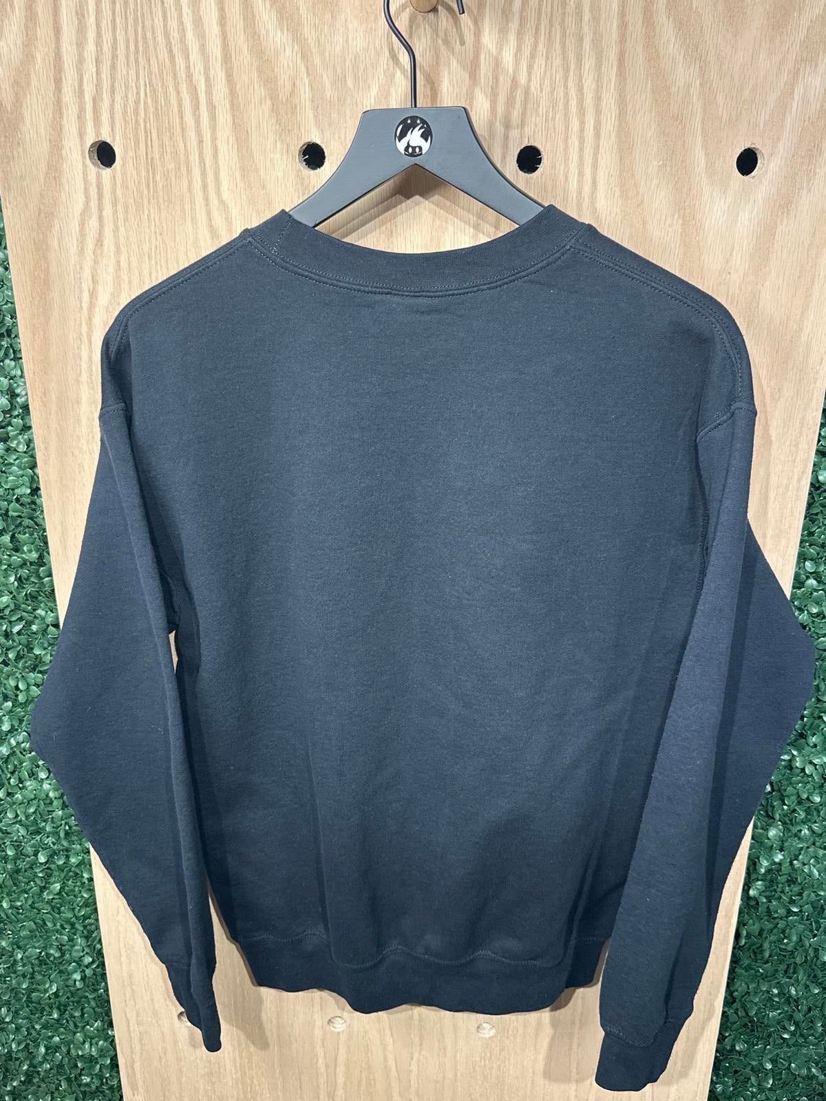 Black Unisex Sweatshirt with Anime Ramen Bowl Graphic