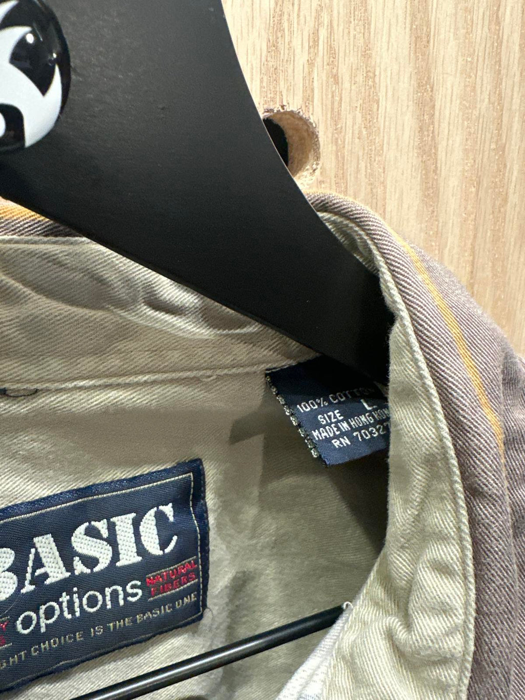 Basic Options Men's Striped Button-Up Shirt