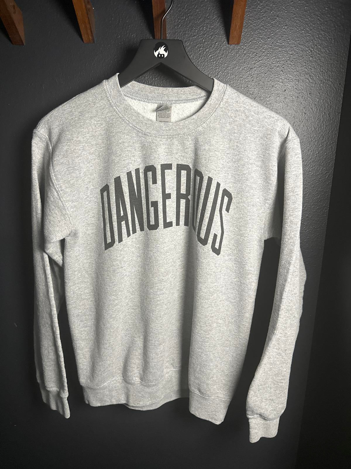 Gildan Grey Dangerous Sweatshirt/Crewneck