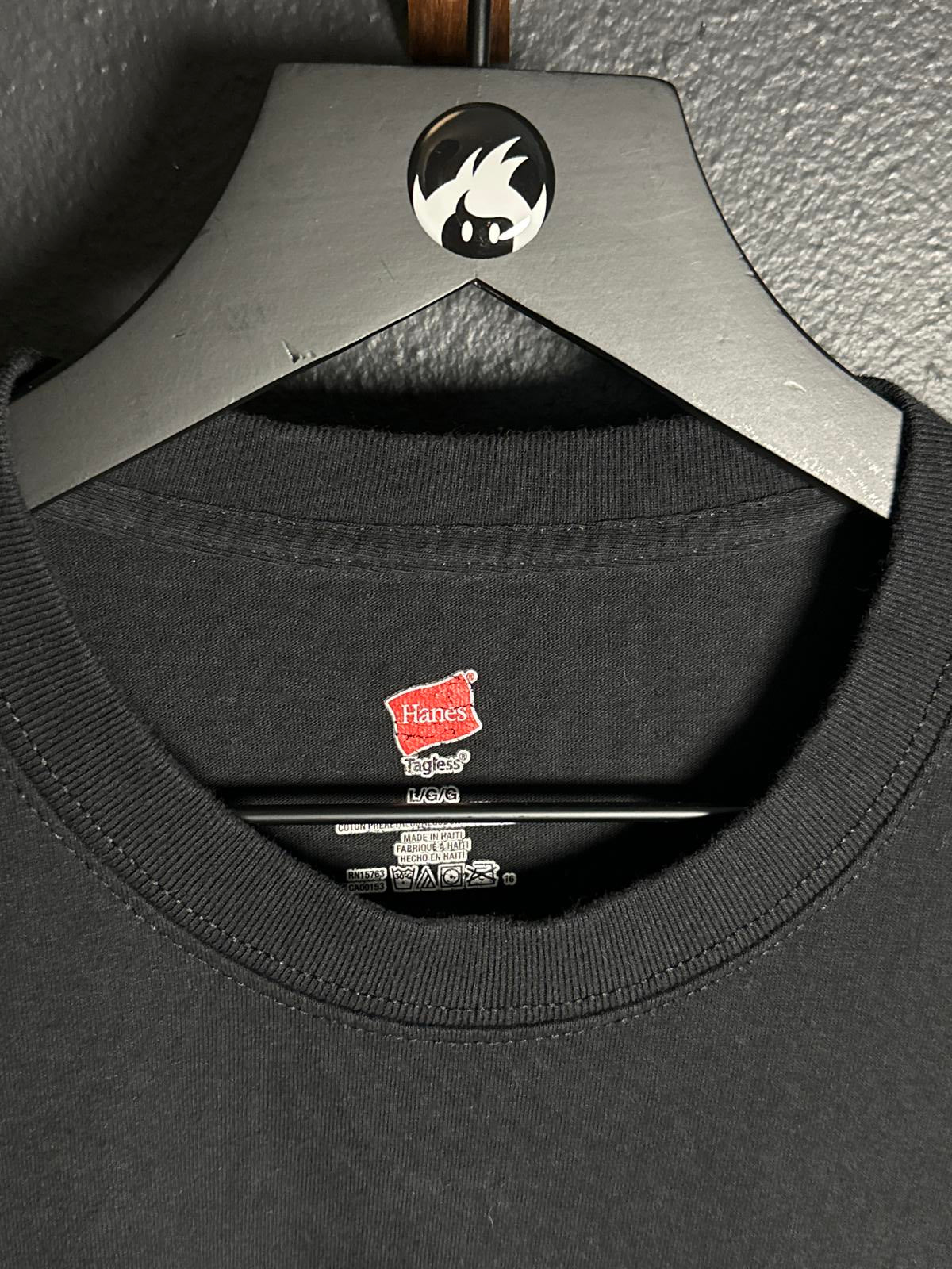 Hanes Tagless Black T-Shirt with New Jersey P.B.A. Local 298 Logo