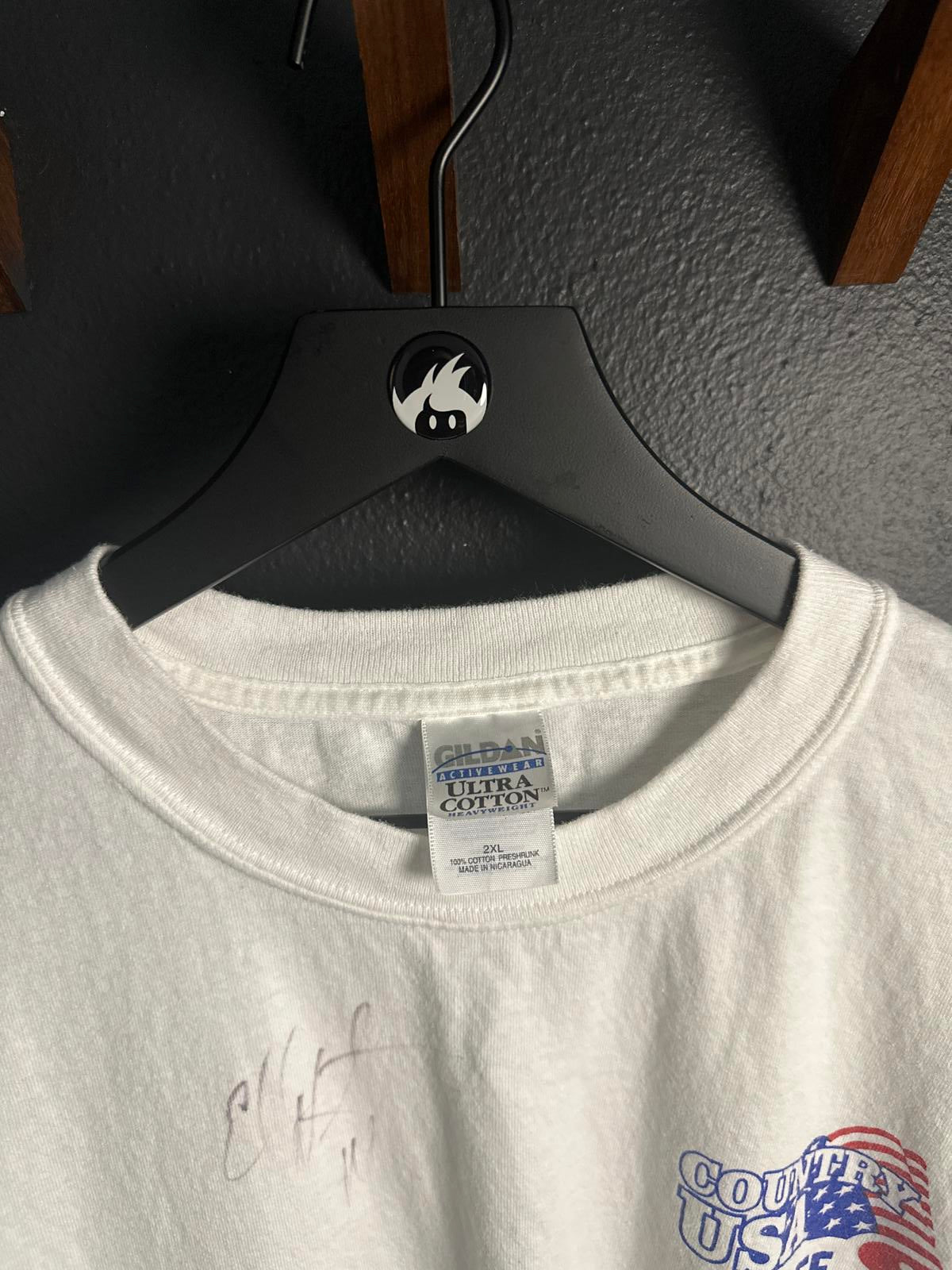 Country USA Staff White Short Sleeve T-Shirt Size 2XL