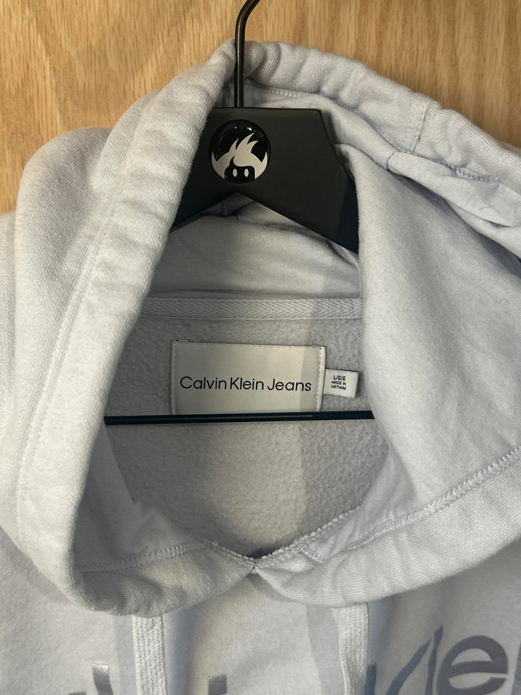 Calvin Klein Jeans Light Blue Crop Top Hoodie