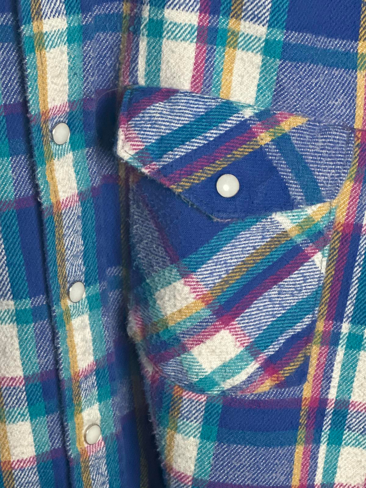 Work 'n Sport Vintage Men's Heavy Weight Plaid Flannel Shirt