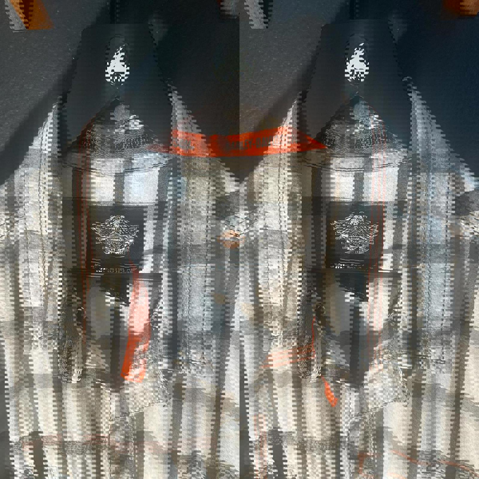 Harley-Davidson Men's Short Sleeve Plaid Casual Shirt