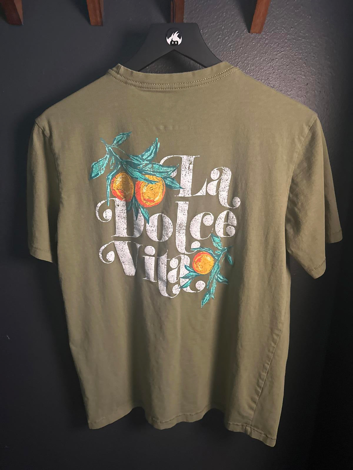 Free Planet Olive Green 'La Dolce Vita' Graphic T-Shirt