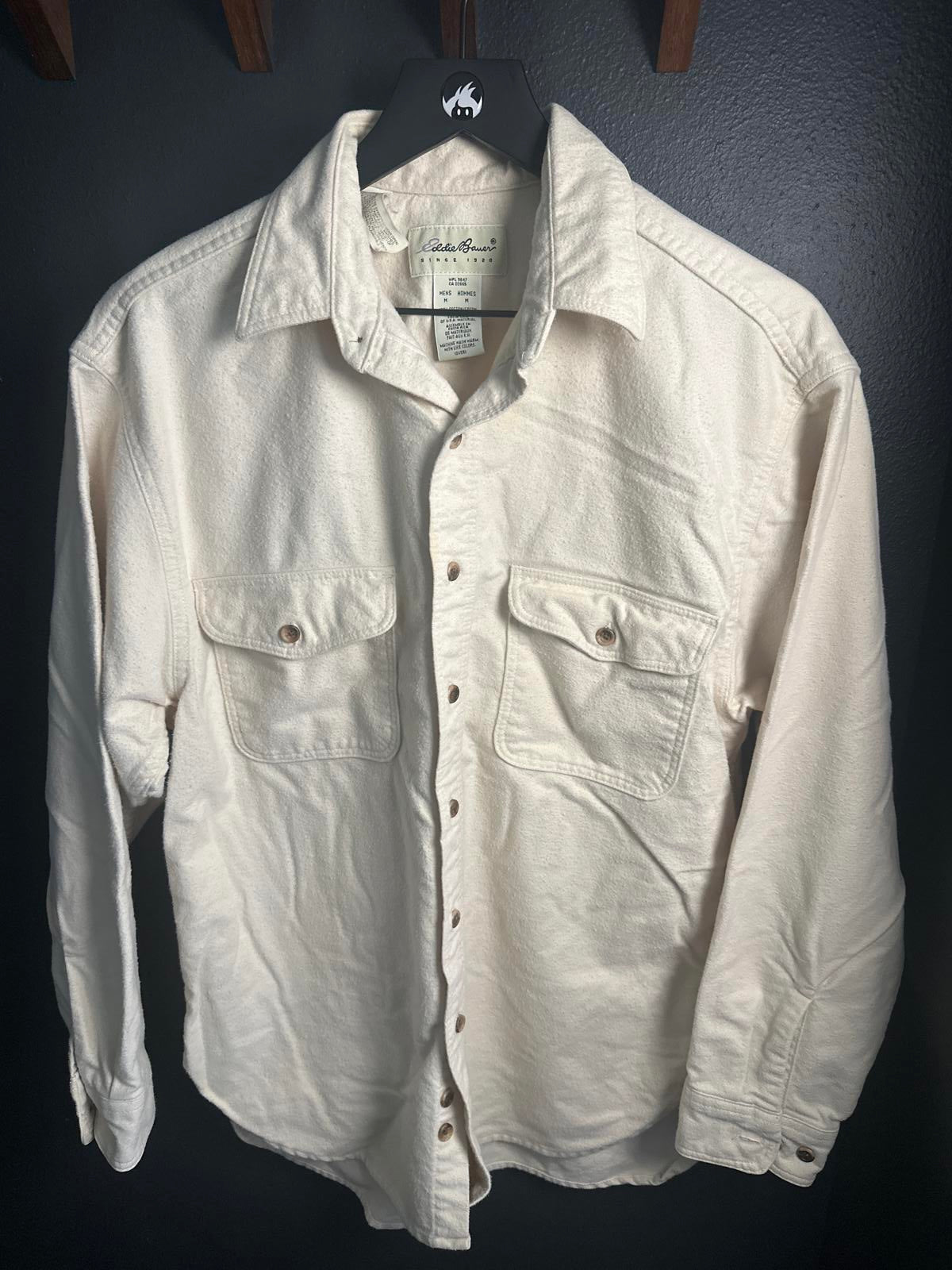 Eddie Bauer Cream Button-Up Shirt