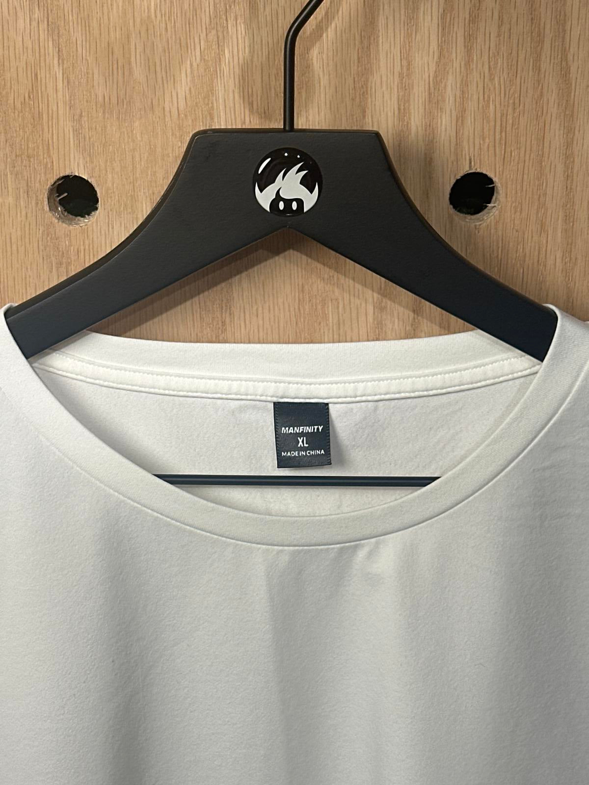 Manfinity White Crew Neck T-Shirt XL