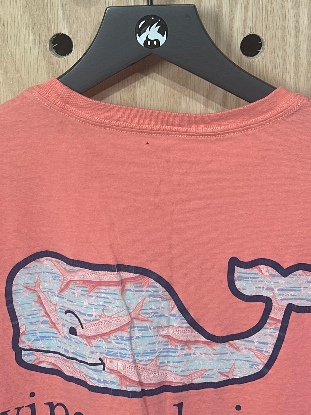 Vineyard Vines Coral Pocket T-Shirt, Size Small