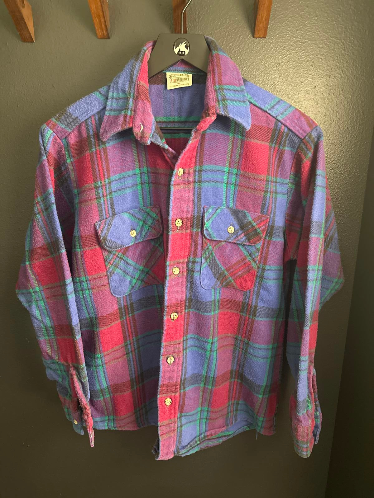 Five Brother Plaid Flannel Shirt - Heavy Weight