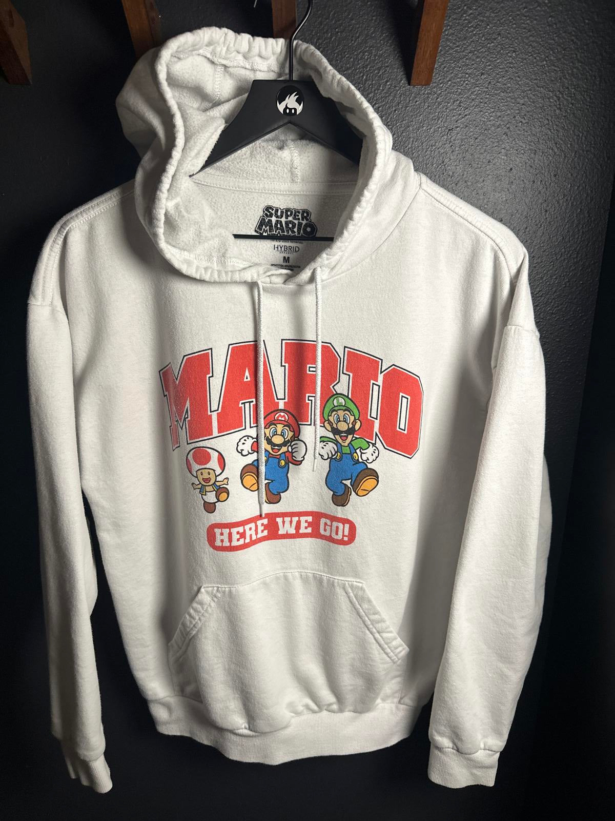 Super Mario Graphic Hoodie - Here We Go! - Size M