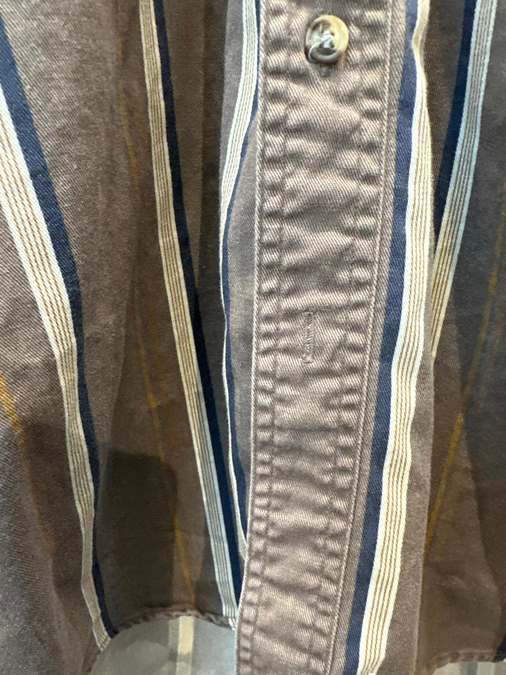 Basic Options Men's Striped Button-Up Shirt