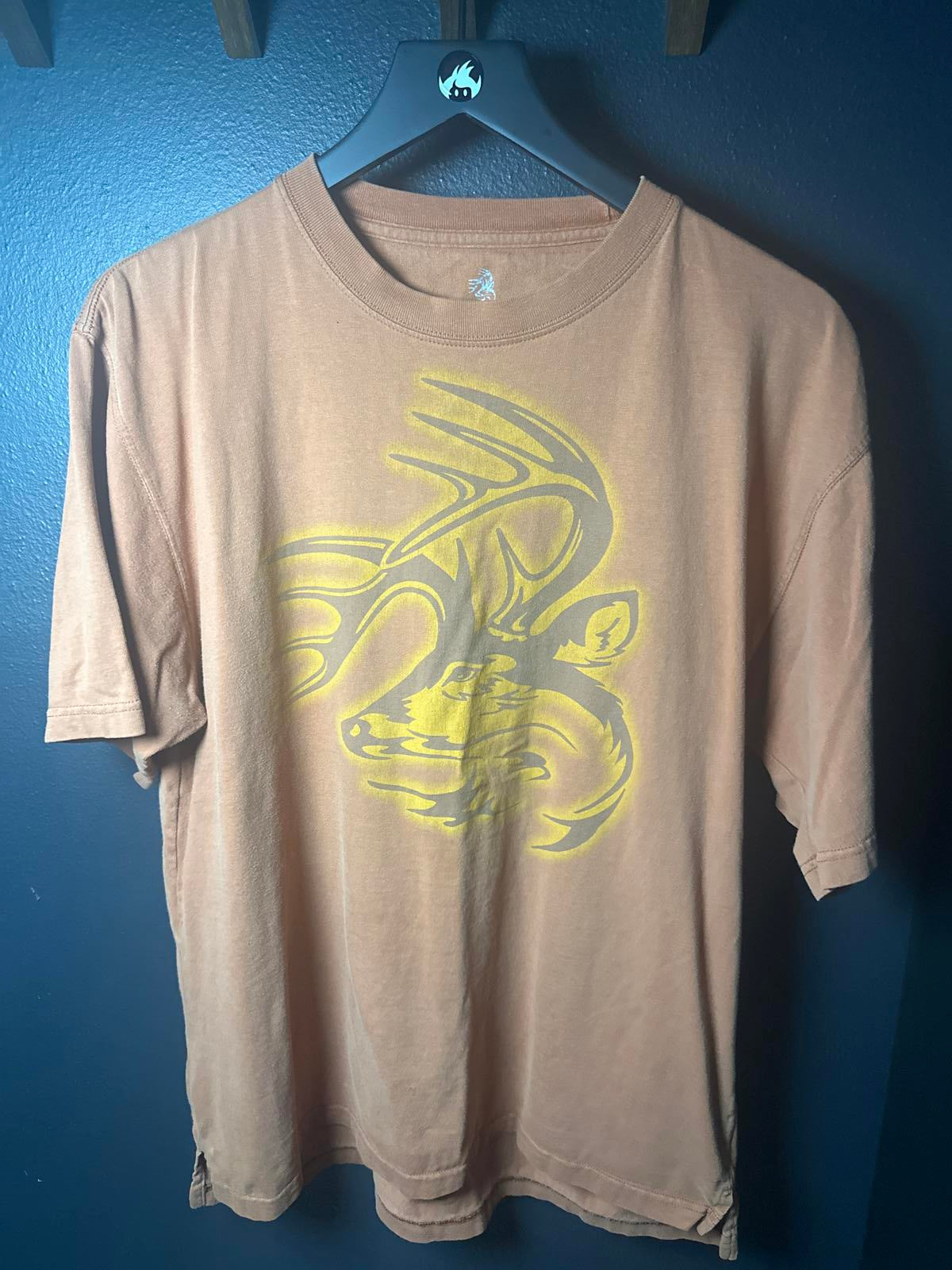Legendary Men's Brown Graphic T-Shirt with Deer Print